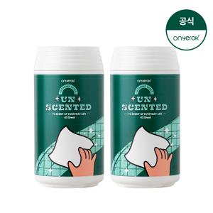 온예록 올인원 청소 세정 롤티슈 45매 2개 언센티드(무향)
