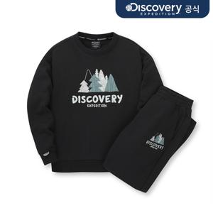 [택가: 129,000원]키즈 아웃도어 그래픽 트레이닝 세트 (BLACK)  DKAZ31044-BKS