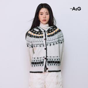 더엣지 25FW 울혼방 노르딕 후드 니트자켓