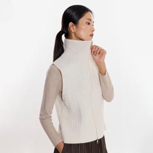 [최초가 118000원] 하이넥 케이블 니트 베스트_EKVTF225004