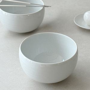 [1+1]  르블랑 달항아리 둥근 면기 온면기 탕기 떡국그릇 MADE IN JAPAN