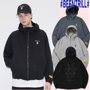 [빈트릴]베이직 해시태그 오버핏 윈드브레이커 BA242JP001