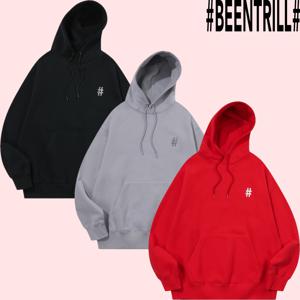 [빈트릴]에센셜 해시태그 로고 기모 후드 BA244HM001