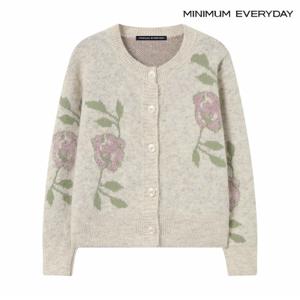정상가:69,000원 ㅣ  에브리데이]플라워 라운드넥 니트 긴팔 가디건 (EB4CK002D)