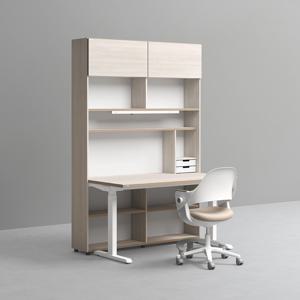 1400폭 6단 모션 책상세트 (조명+도어형) + 링고/올라운드/아이블 의자