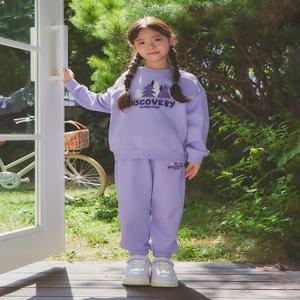 [택가: 129,000원]키즈 아웃도어 그래픽 트레이닝 세트 (PURPLE)  DKAZ31044-PPS