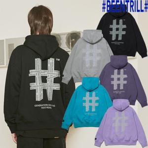 [빈트릴]리플랙티브 해시태그 오버핏 후드티 BA233HM002