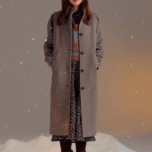 [정상가-529000원][Thursday Island] 볼륨 소매 일자핏 코트(T228MCT232W)