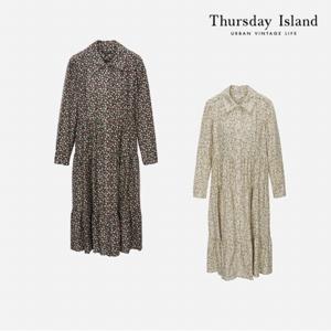 [정상가-379000원][Thursday Island] 기모 프린트 셔츠형 원피스(T228MOP303W)