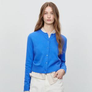 던스트 ESSENTIAL CREWNECK KNIT CARDIGAN BLUE_UDSW5A209B2