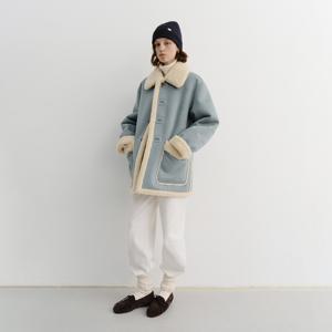 던스트 UNISEX REVERSIBLE SHEARLING JACKET SOFT BLUE_UDJU5D121B1