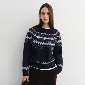 던스트 UNISEX FAIRISLE SWEATER DARK NAVY_UDSW5D136N3