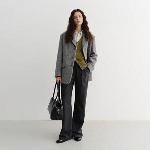 던스트 UNISEX 3 BUTTON BOUCLE WOOL JACKET MELANGE GREY_UDJA5D124G2