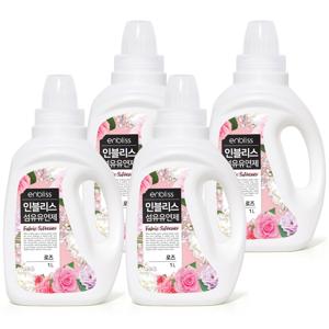인블리스 저자극 섬유유연제 로즈 1L x4개