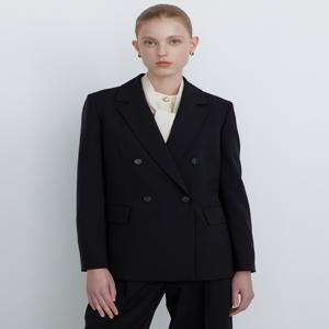 닥스 여성 [[24FW]] DLJA4DI71BK [SET-UP] 블랙 솔리드 더블 자켓