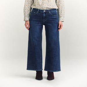 헤지스 여성 [[24FW]] HSPA4D985N3 [기모][와이드] 네이비 데님 팬츠