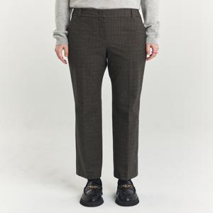 헤지스 여성 [[24FW]] HSPA4DC03K2 [기모][부츠컷] 카키 체크 팬츠