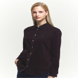 헤지스 여성 [[24FW]] HSSH4D903D1 [코듀로이] 버건디 긴소매 셔츠