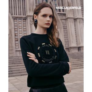 [최초가59,500원▼] 칼라거펠트 23FW 쟈뎅 자수 스웻셔츠