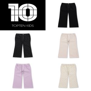 MKF4PP2211 탑텐키즈 여아 벨베틴 플레어 팬츠