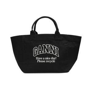 가니 여성 쇼퍼 XXL 콘트라스티드 로고 토트백 팬텀 A6680-252