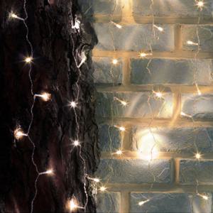 은하수 150구 투명선 LED 고드름 웜색 지니전구 2M   전원잭포함   연결가능