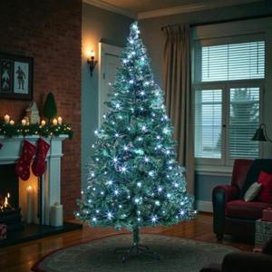 전구포함 180cm 풍성한 스카치 인테리어 트리 + LED전구 세트 백색