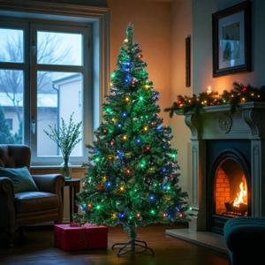 전구포함 180cm 풍성한 스카치 인테리어 트리 + LED전구 세트 칼라