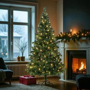 전구포함 180cm 풍성한 스카치 인테리어 트리 + LED전구 세트 100구 웜색