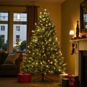 전구포함 180cm 전나무 혼합 인테리어 트리 + LED전구 세트 웜색