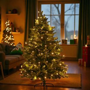 전구포함 150cm 전나무 혼합 인테리어 트리 + LED전구 세트 웜색