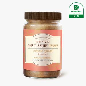 THE프라임 100% 미국산 아몬드 버터 프로틴 400g 무설탕 무첨가 무가당 순아몬드버터 스프레드