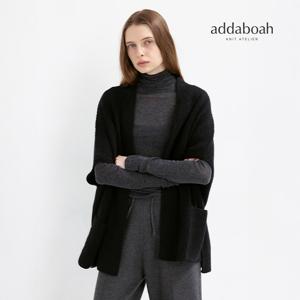 애드아보아 24FW 라쿤울 블렌디드 골지 오픈판초