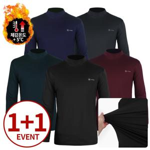 (1+1) 기능성 사방스판 기모 반목 티셔츠 기모티셔츠 반목티셔츠 폴라티셔츠 겨울티셔츠