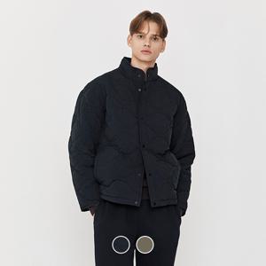 지오다노 남성 레귤러핏 목넥 나일론 퀼팅 경량 패딩 자켓 075917