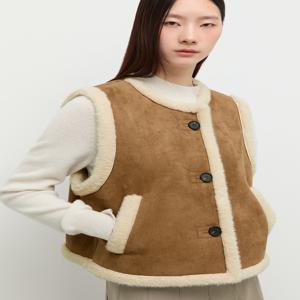 [쉬즈미스] 스웨이드 시어링 무스탕 SWUJKP42010