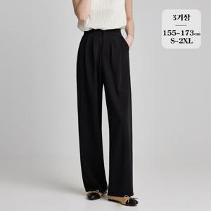 [브리치]  / (노컷슬랙스8탄)스판 밴딩 핀턱 세미와이드 슬랙스