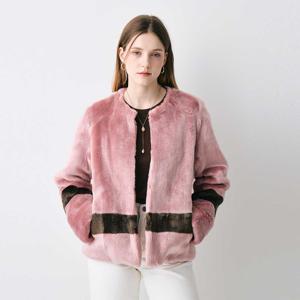 [두낫플랜][최초가 198,000원] 라운드 넥 페이크 퍼 자켓_KSJK230815