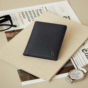 헤지스 액세서리 남성 [[24FW]] WUHO4F315N3 [스테디셀러]네이비 단색 소가죽 카드지갑