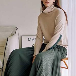 [신비][최초가99,000]캐시미어 울 블랜드 투톤 터틀넥_DPKT210801