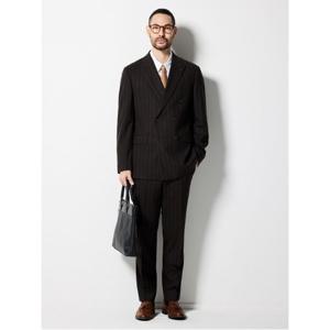 [STCO] 스트라이프 수트 브라운 (더블클래식)-SSJVD94DTH_SSLVD94CTH