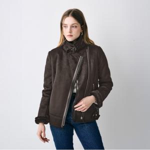 [신비][최초가198,000]클래식 시어링 하프 무스탕 자켓_KSJK250704