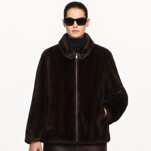 [최초가2,400,000]하프넥 풀스킨 휘메일 리버시블 밍크 코트_SOJK250103