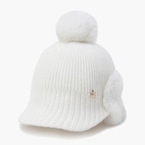 [40%Off]여성 니트 이어플랩 캡 화이트(MP422LCPO2)