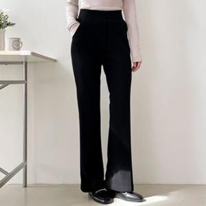 [브리치]  / S XL 여성 겨울 밍크 기모 밴딩 슬림 부츠컷 슬랙스 팬츠 3컬러