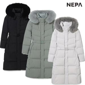 여성 시그니처 프리미아 발수 생활방수 롱 구스 다운자켓 7L82071