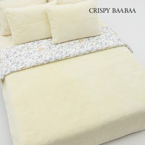 크리스피바바 수퍼싱글 긴양털이불+울패드 풀세트+슬리퍼