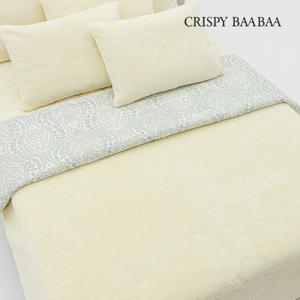 크리스피바바 수퍼킹 세인트 긴양털이불+울패드 풀세트+슬리퍼