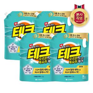 테크 호르몬 특유취 제거 실내건조 액체세제 일반 리필 2L x 4개