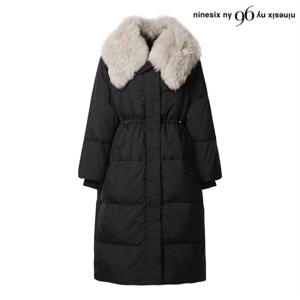 정상가:429,000원 ㅣ 퍼 배색 스트링 롱 패딩 점퍼 (NO4JJ008L0)